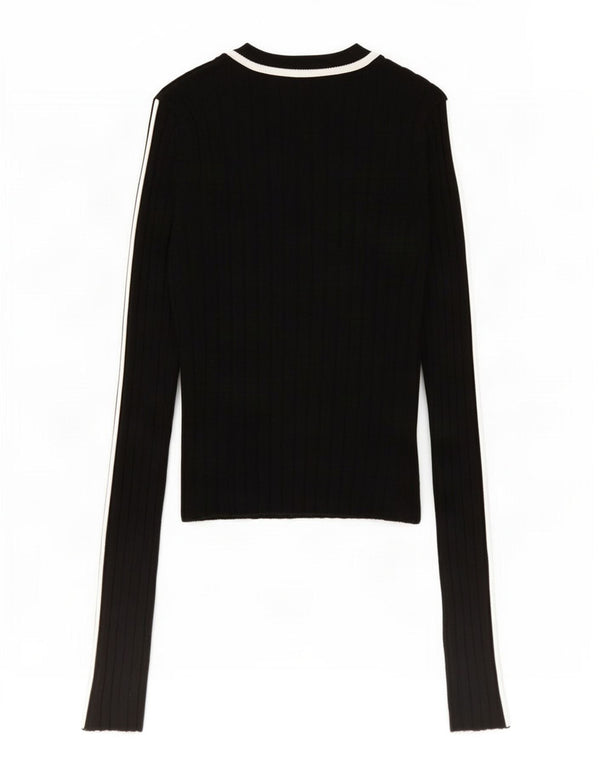 Zara Womens Crop Top Long Sleeve UK 8 Small Black Viscose