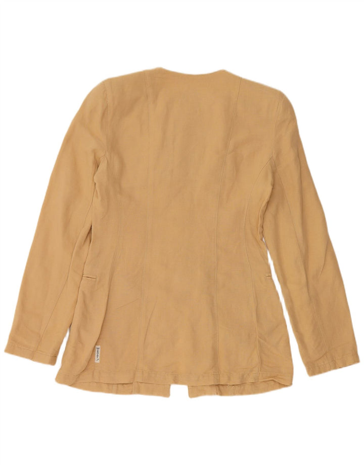 ARMANI JEANS Womens Blazer Jacket IT 40 Small Beige Viscose