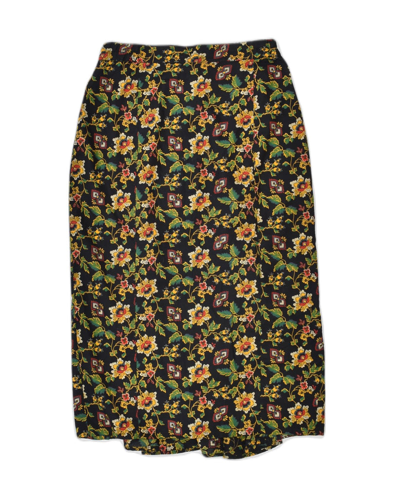 VINTAGE Womens Midi Skirt IT 40 Small W26 Multicoloured Floral | Vintage | Thrift | Second-Hand | Used Clothing | Messina Hembry 