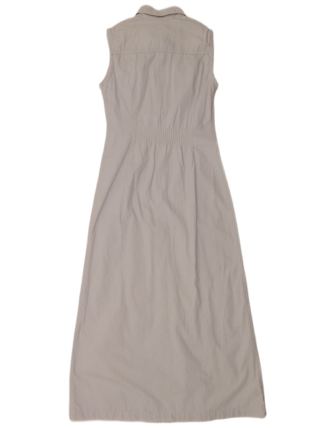Nexos Womens Sleeveless Maxi Shirt Dress UK 12 Medium Grey Cotton