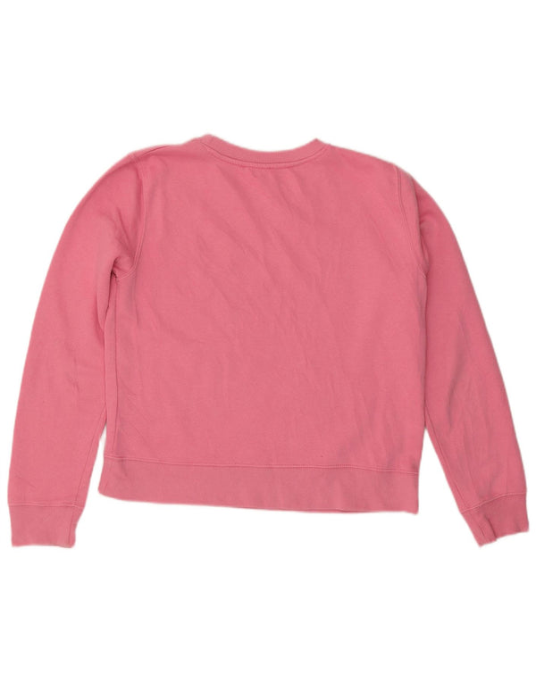 ZARA Womens Graphic Sweatshirt Jumper UK 14 Medium Pink Cotton