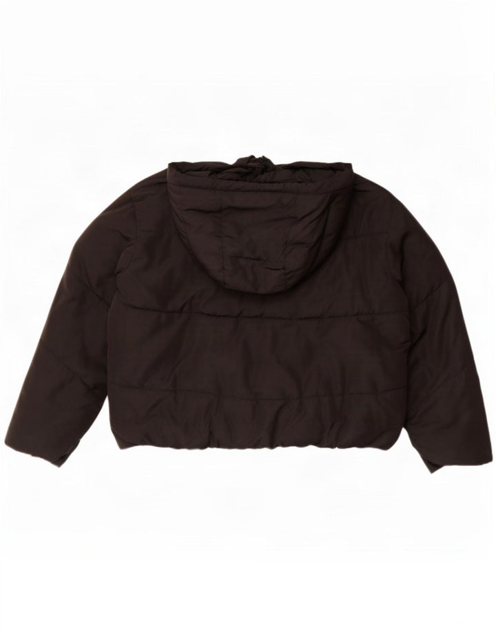 Zara Womens Hooded Oversized Padded Jacket UK 10 Small Black Polyester