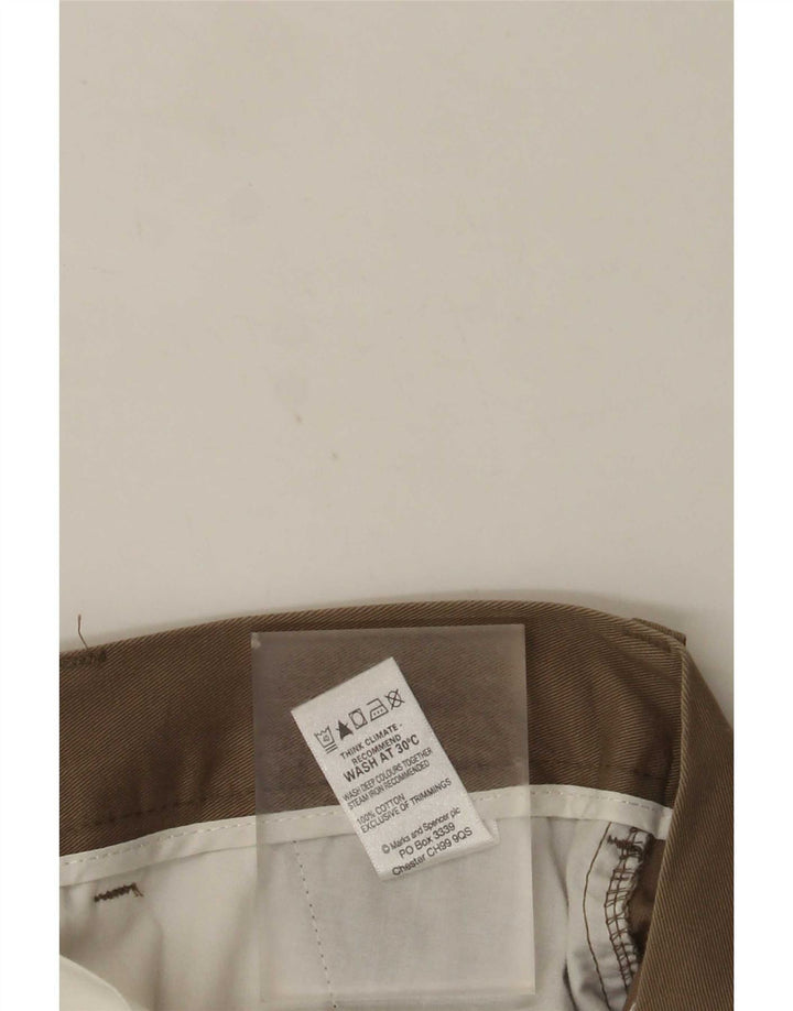 Marks & Spencer Mens Chino Shorts W34 Large Beige Cotton