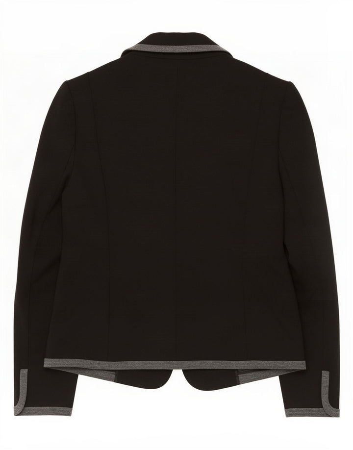 Marks & Spencer Womens 1 Button Blazer Jacket UK 16 Large Black Viscose