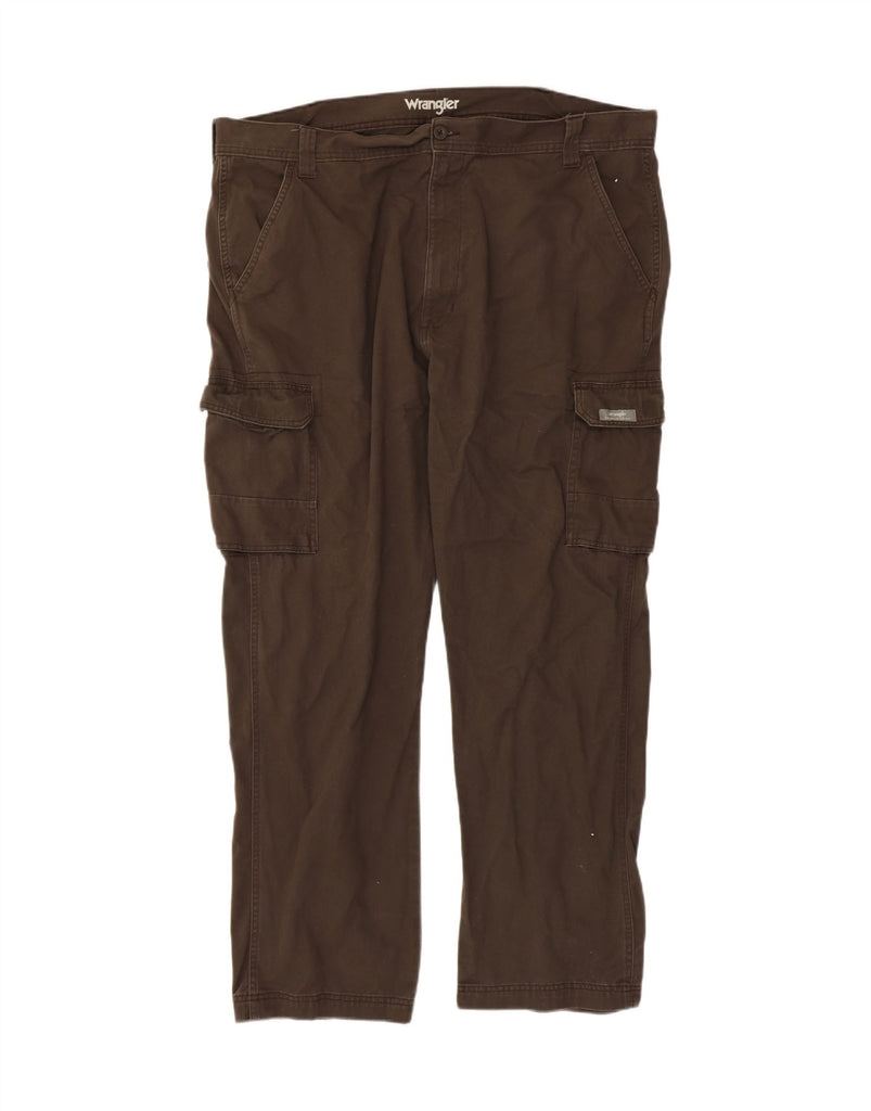 WRANGLER Mens Straight Cargo Trousers W42 L32 Brown Cotton Vintage Wrangler and Second-Hand Wrangler from Messina Hembry 
