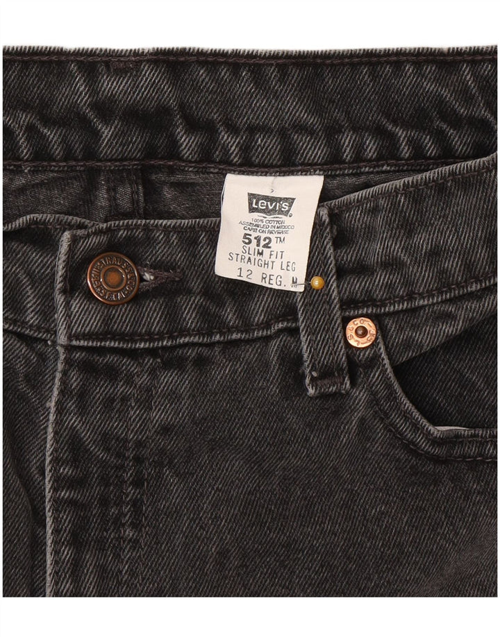 Levi's Womens 512 High Rise Straight Jeans US 12 Large W30 L30 Grey