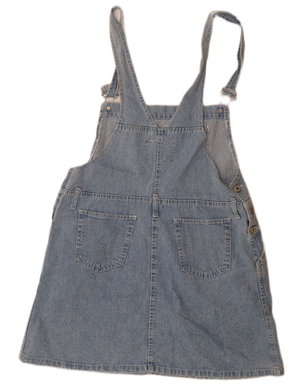 VINTAGE Girls Dungaree Denim Skirt 15-16 Years W34 Blue
