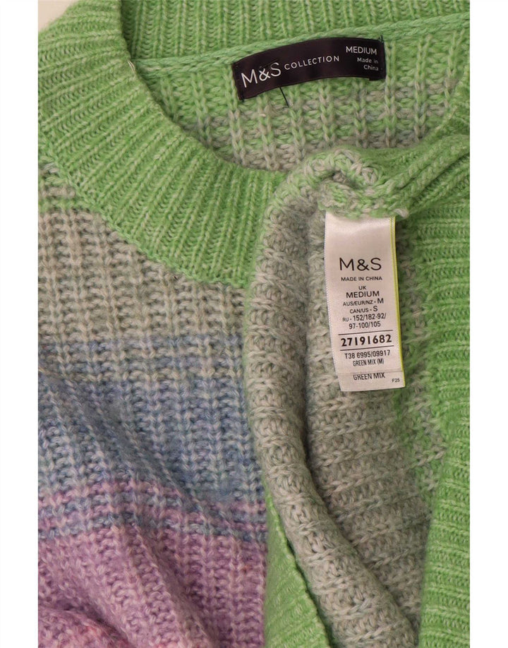 Marks & Spencer Womens Crew Neck Jumper Sweater UK 14 Medium Multicoloured