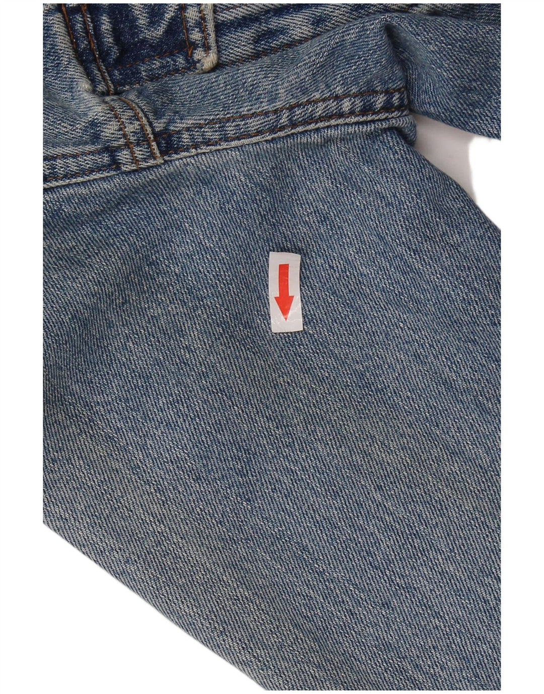 VINTAGE Womens Crop Denim Jacket UK 14 Medium Blue