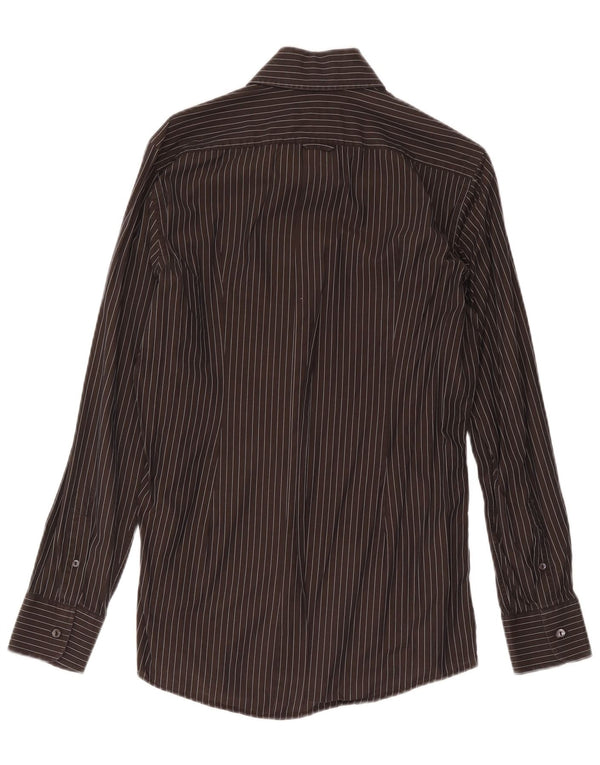 Dolce & Gabbana Mens Shirt Size 40 15 1/2 Medium Black Pinstripe