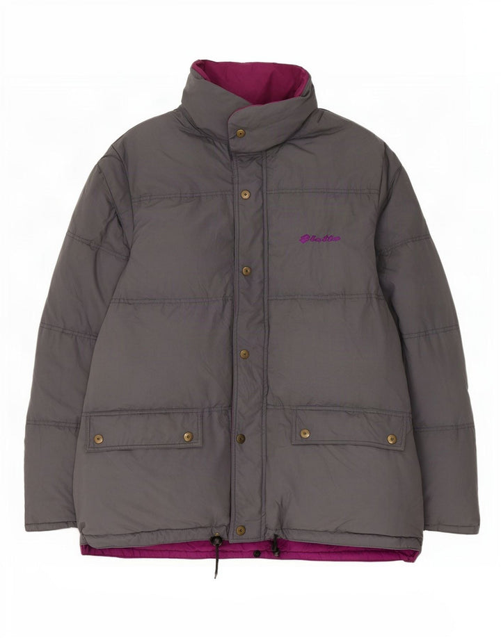 Lotto Mens Hooded Reversible Padded Jacket UK 42 XL Grey Polyester