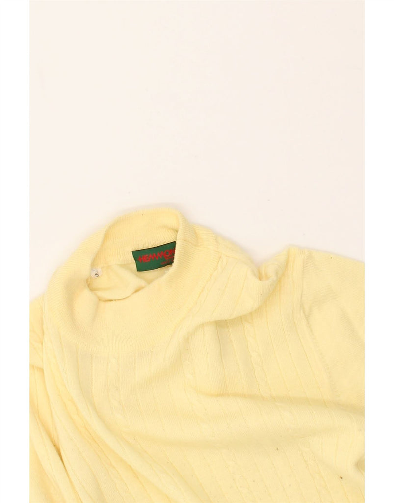 VINTAGE Womens Turtle Neck Jumper Sweater UK 14 Large Yellow | Vintage Vintage | Thrift | Second-Hand Vintage | Used Clothing | Messina Hembry 