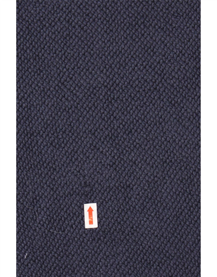 WEIRD FISH Mens Zip Neck Sweatshirt Jumper XL Navy Blue Cotton