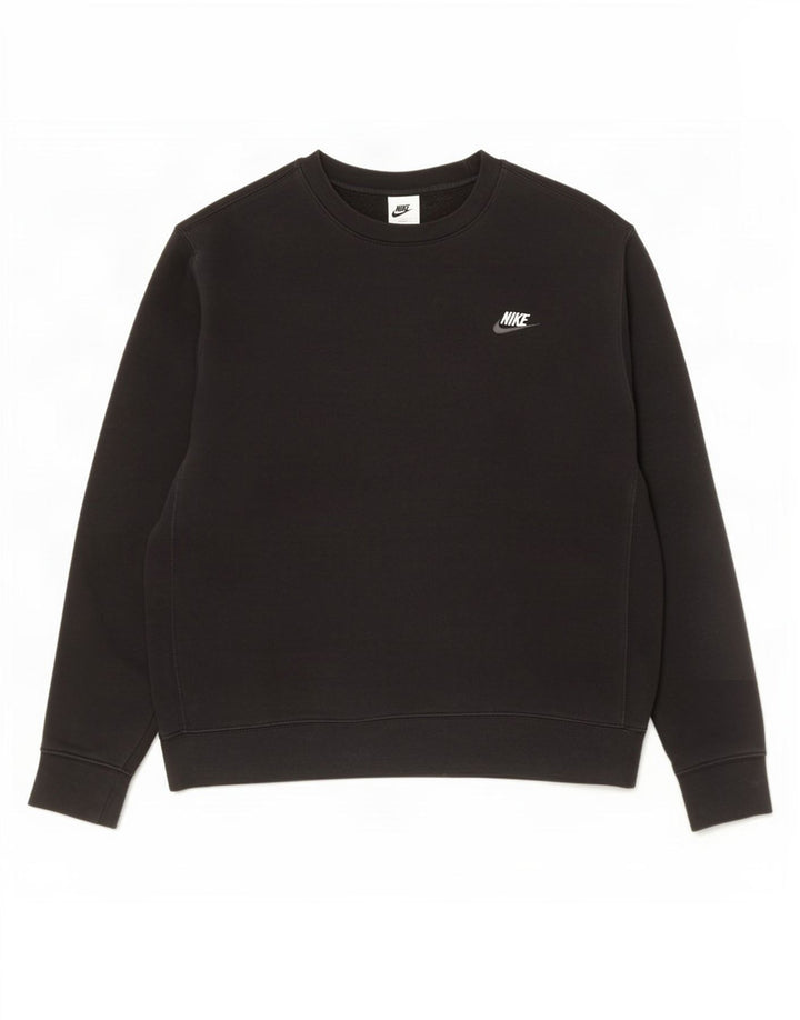 Nike Mens Sweatshirt Jumper Medium Black Cotton