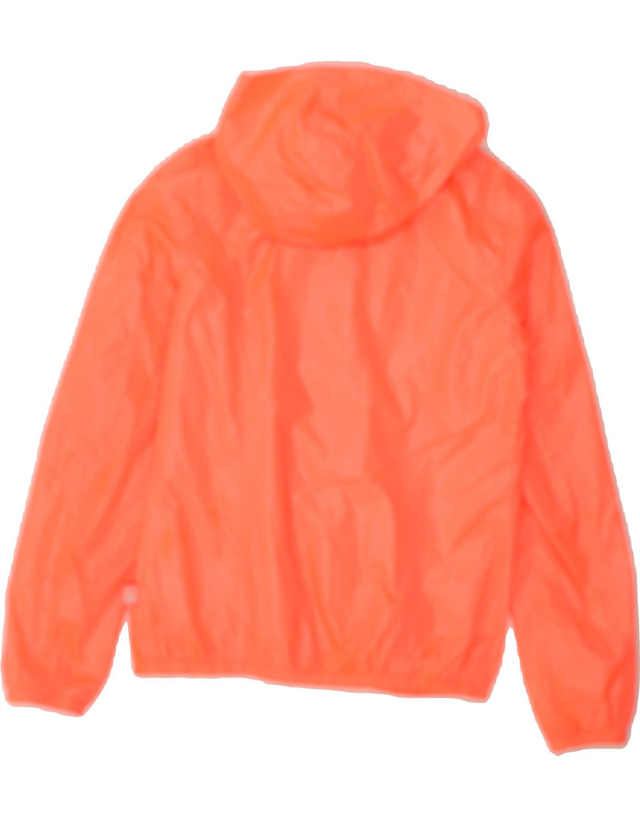 BENETTON Girls Hooded Rain Jacket 10-11 Years XL Orange Polyester Vintage Benetton and Second-Hand Benetton from Messina Hembry 