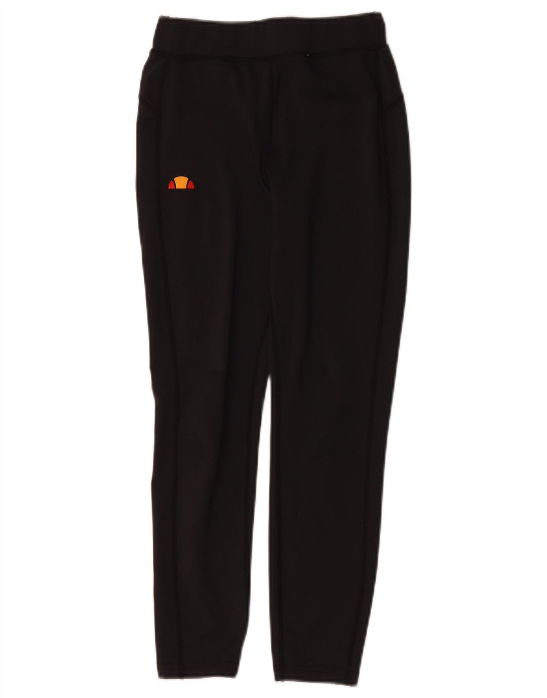 Ellesse Womens Graphic Crop Leggings UK 8 Small Black Polyester