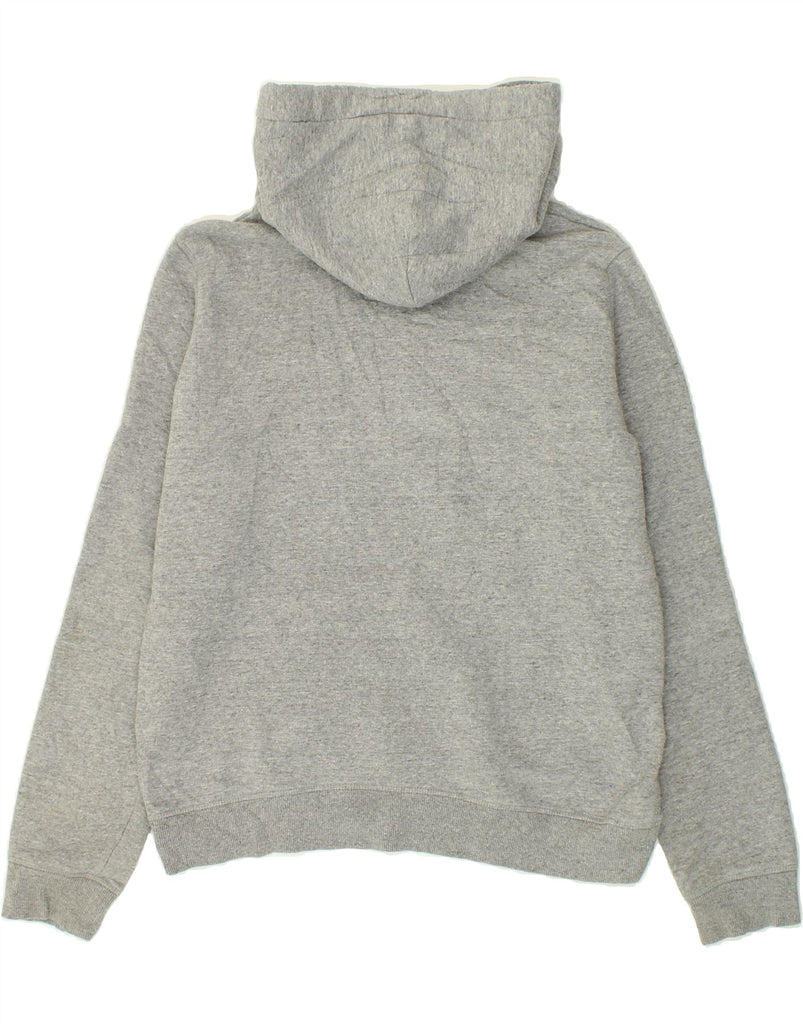 JACK WILLS Womens Graphic Hoodie Jumper UK 10 Small Grey Flecked Cotton | Vintage Jack Wills | Thrift | Second-Hand Jack Wills | Used Clothing | Messina Hembry 