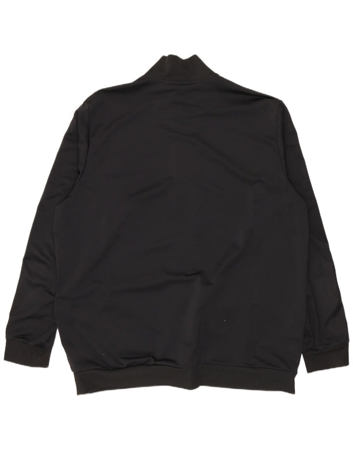 Adidas Mens Tracksuit Top Jacket UK 52/54 2XL Black Polyester