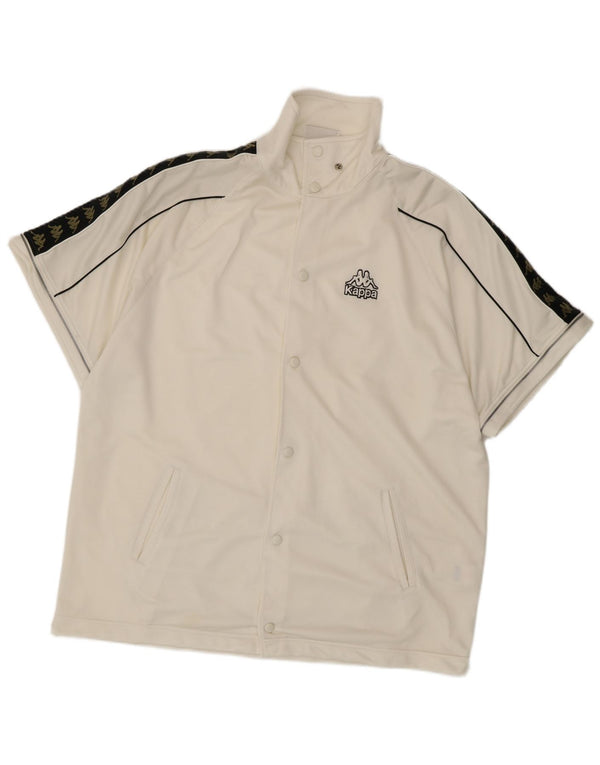 Kappa Boys Oversized Tracksuit Top Jacket 9-10 Years Large Off White Sports
