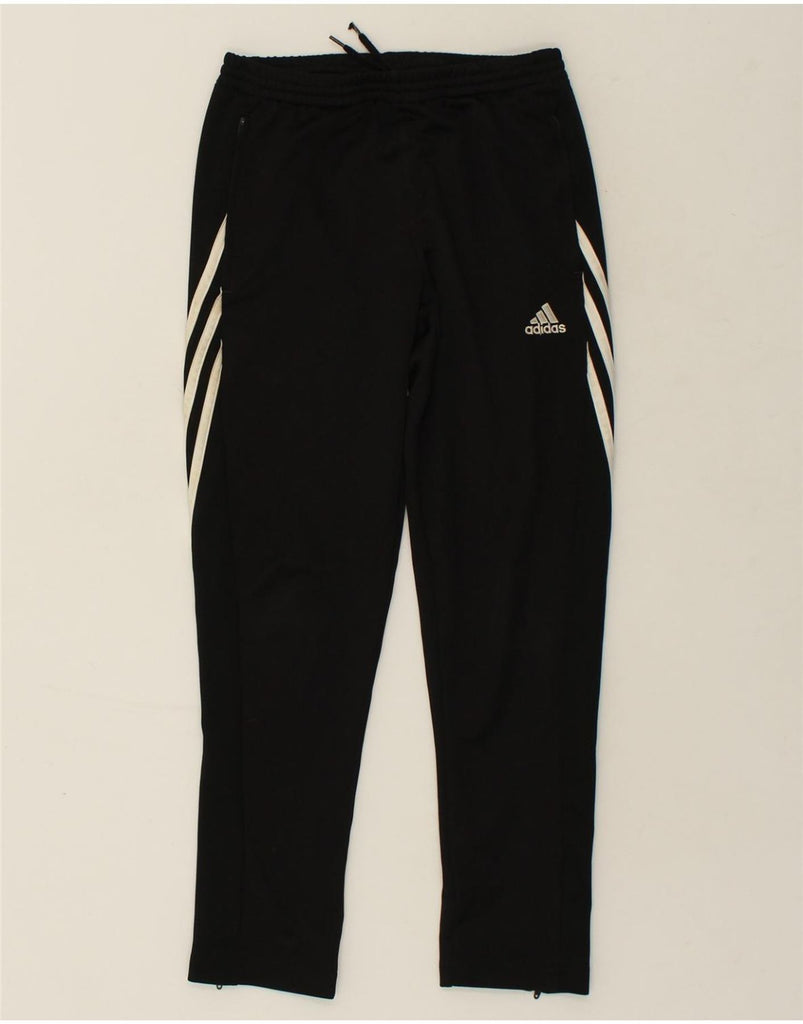 ADIDAS Boys Climalite Tracksuit Trousers 11-12 Years Large Black Polyester | Vintage Adidas | Thrift | Second-Hand Adidas | Used Clothing | Messina Hembry 