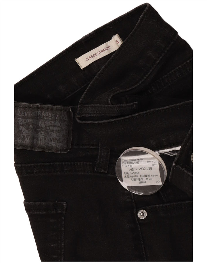 Levi's Womens Classic Straight Jeans US 14 XL W32 L28 Black