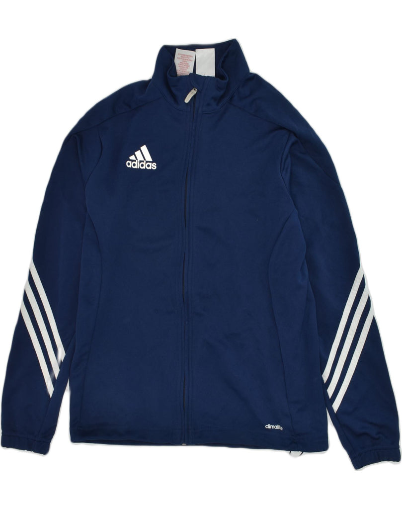 ADIDAS Boys Tracksuit Top Jacket 13-14 Years Navy Blue Polyester | Vintage Adidas | Thrift | Second-Hand Adidas | Used Clothing | Messina Hembry 