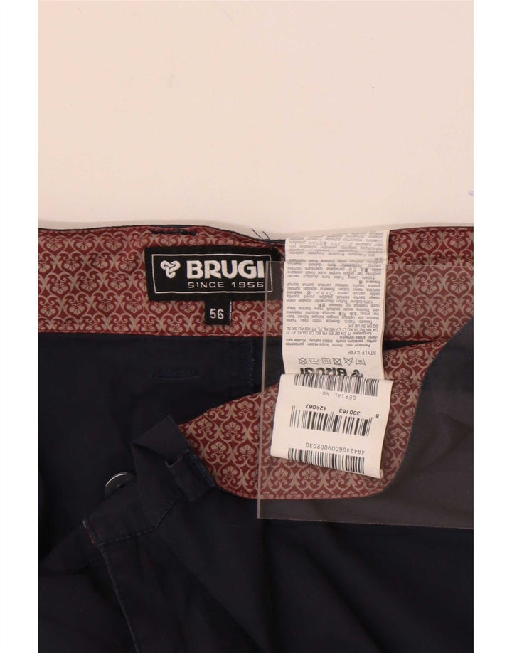 Brugi Mens Chino Shorts W38 XL Navy Blue Cotton