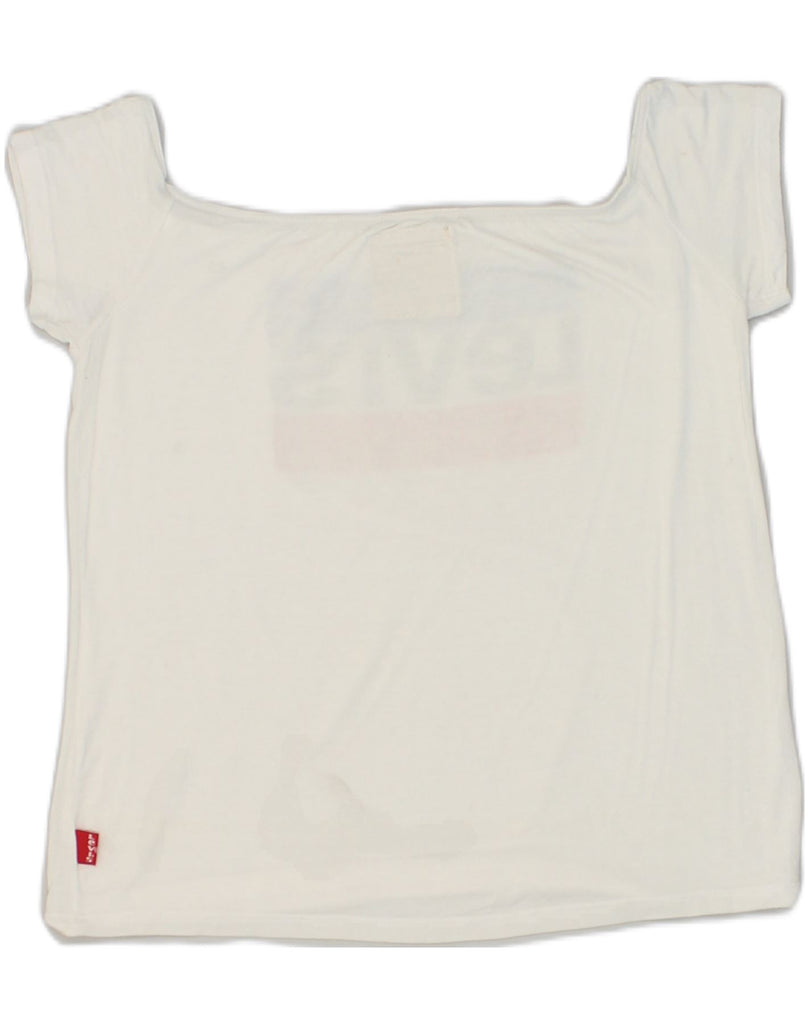 LEVI'S Girls Graphic T-Shirt Top 11-12 Years White Cotton | Vintage Levi's | Thrift | Second-Hand Levi's | Used Clothing | Messina Hembry 