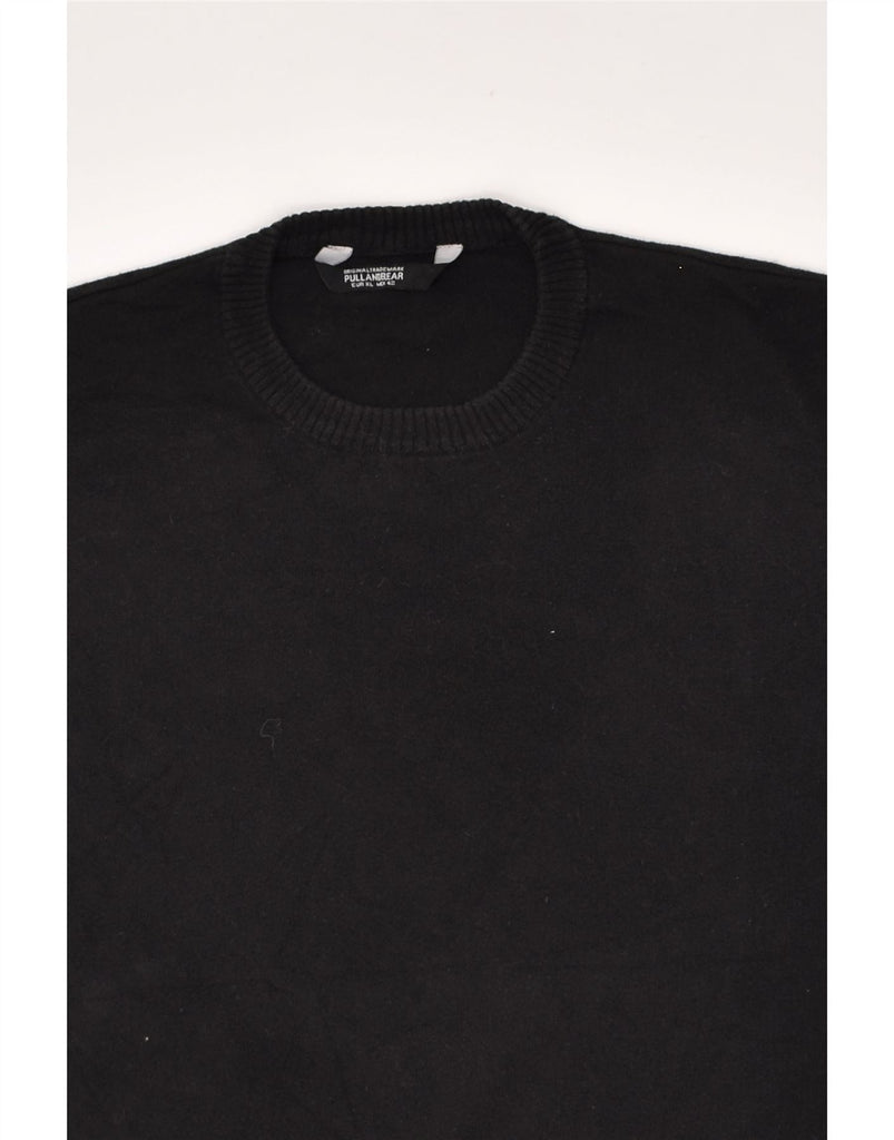 PULL & BEAR Mens Crew Neck Jumper Sweater XL Black Cotton | Vintage Pull & Bear | Thrift | Second-Hand Pull & Bear | Used Clothing | Messina Hembry 