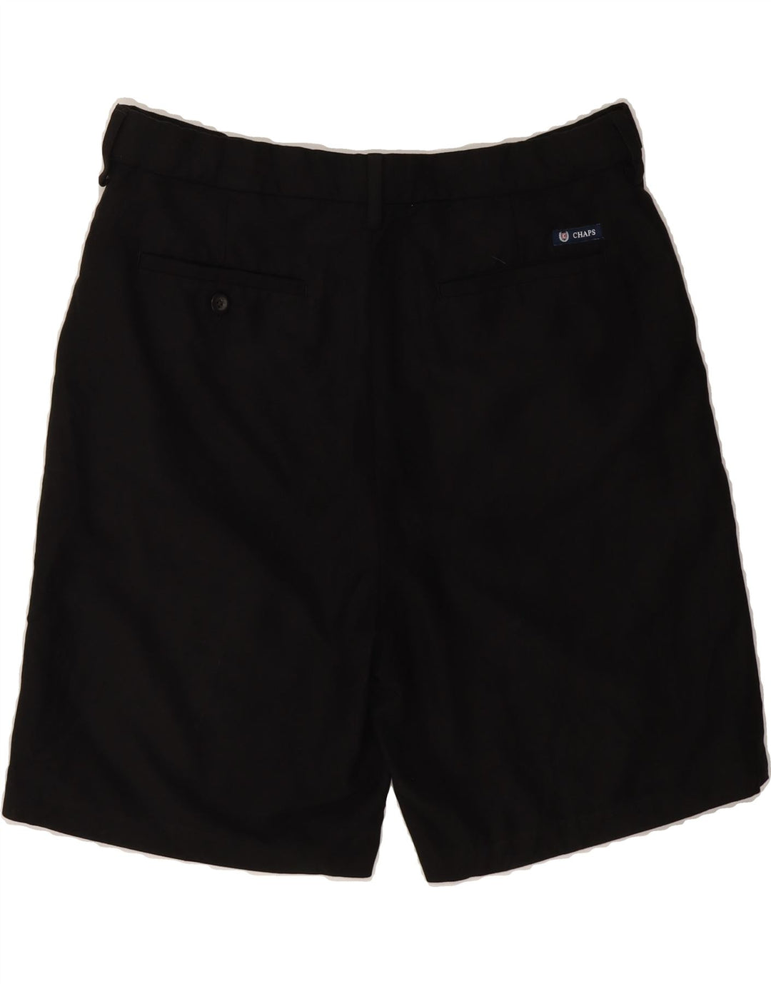 CHAPS Mens Chino Shorts W33 Medium Black Polyester Vintage Chaps and Second-Hand Chaps from Messina Hembry 