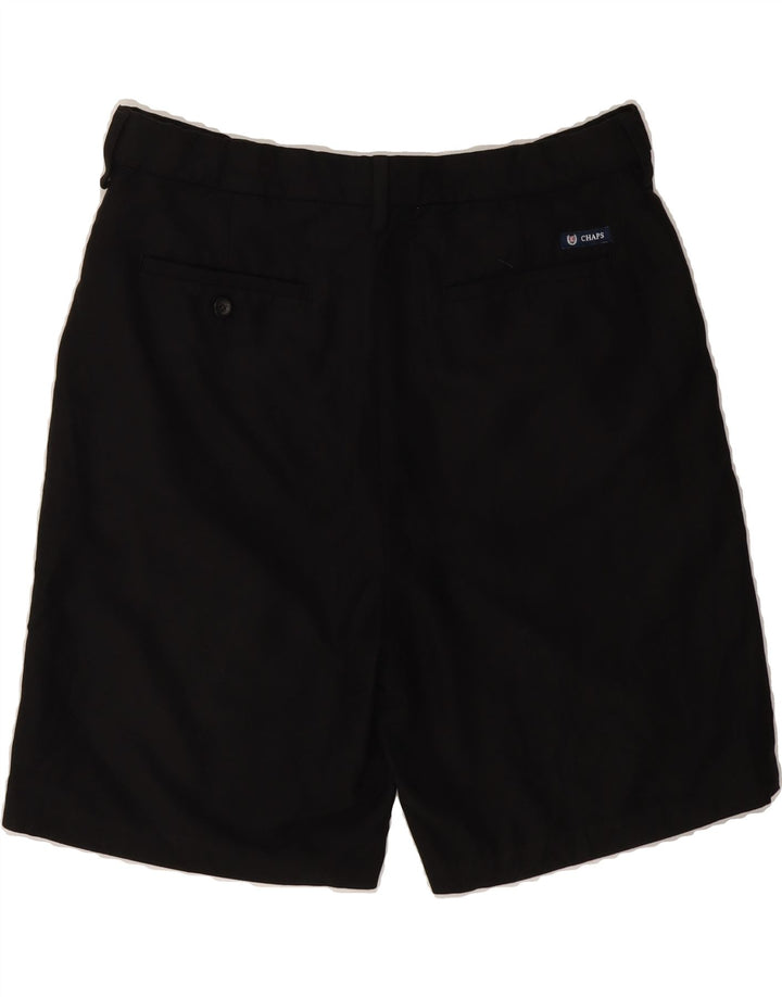 CHAPS Mens Chino Shorts W33 Medium Black Polyester Vintage Chaps and Second-Hand Chaps from Messina Hembry 