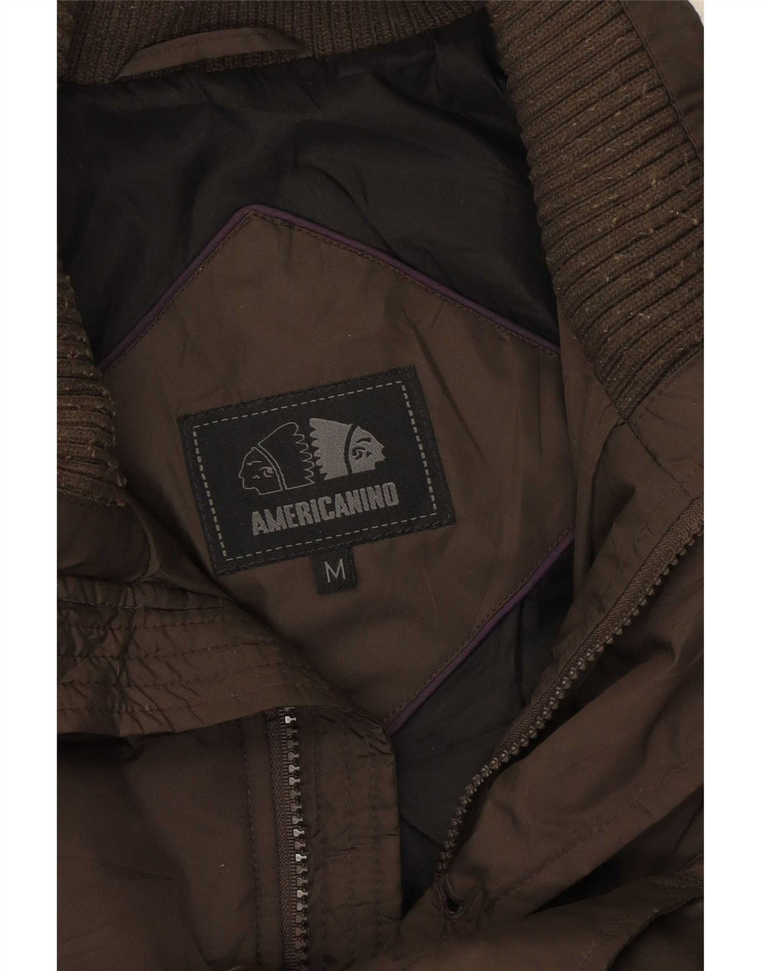 Americanino Mens Padded Coat UK 38 Medium Brown Polyester