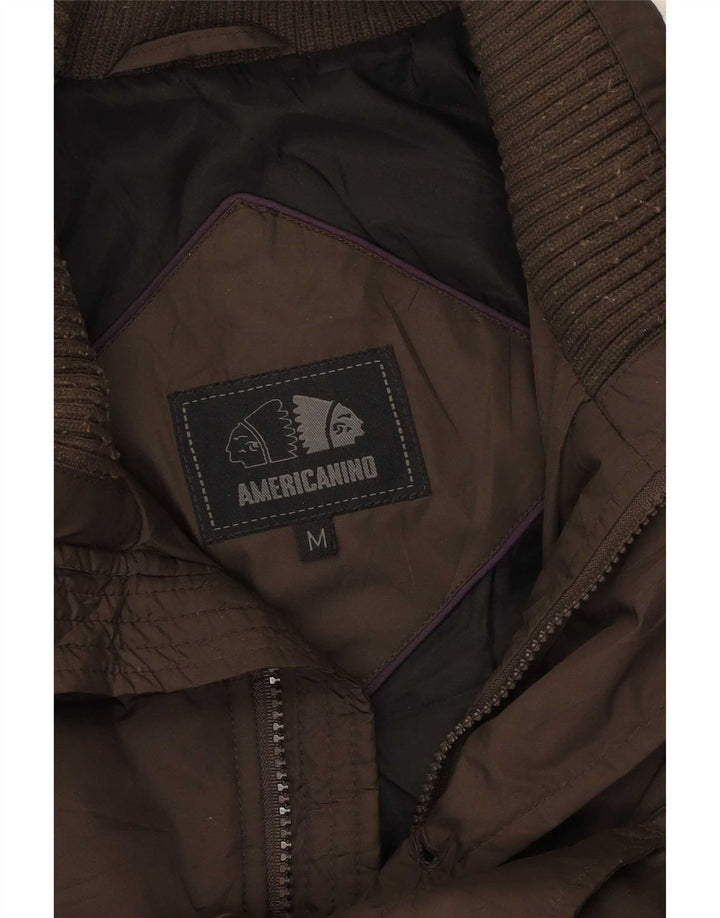 Americanino Mens Padded Coat UK 38 Medium Brown Polyester