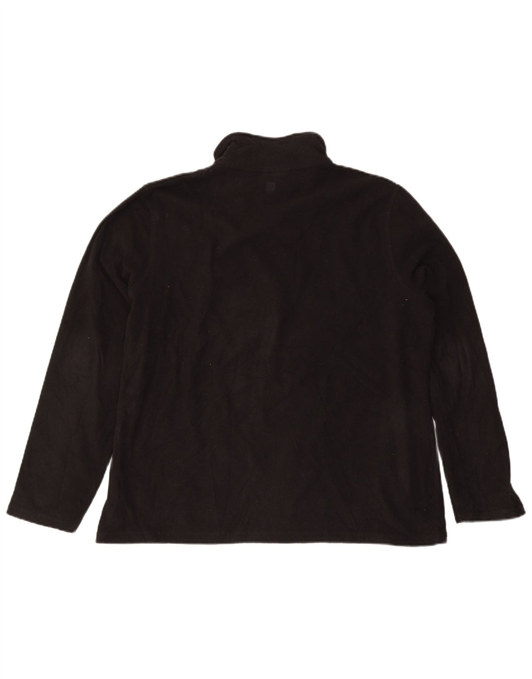 Mountain Warehouse Mens Zip Neck Fleece Jumper XL Black Polyester