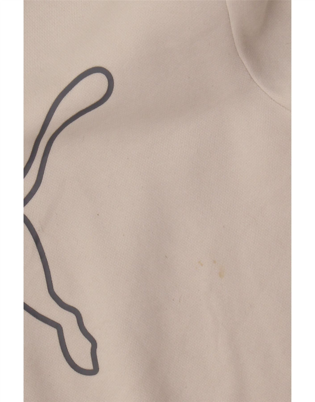 Puma Womens Graphic Sweatshirt Jumper UK 14 Medium White Cotton