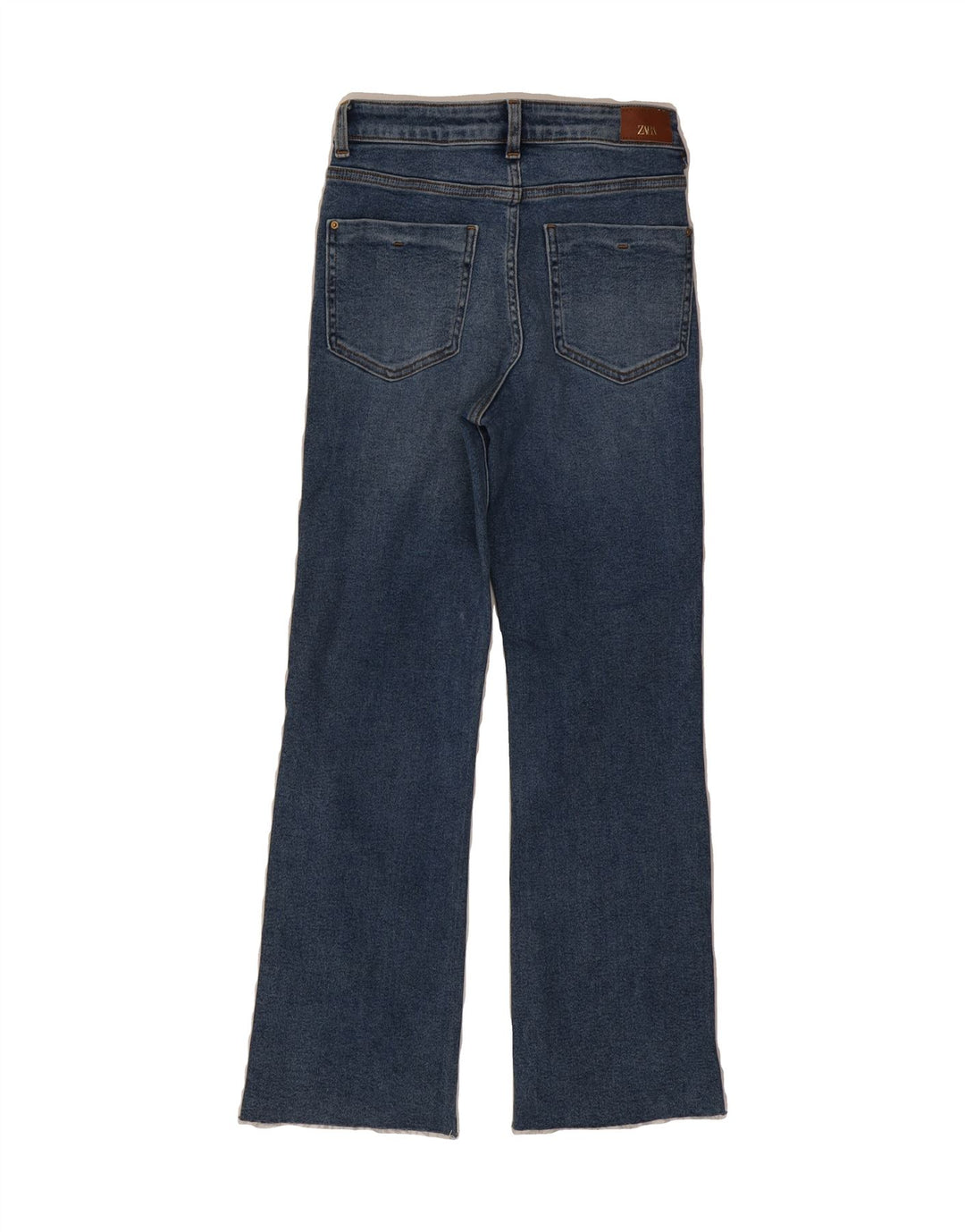 ZARA Womens Flared Jeans EU 34 2XS W24 L26 Blue Cotton Vintage Zara and Second-Hand Zara from Messina Hembry 