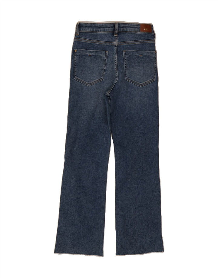 ZARA Womens Flared Jeans EU 34 2XS W24 L26 Blue Cotton Vintage Zara and Second-Hand Zara from Messina Hembry 