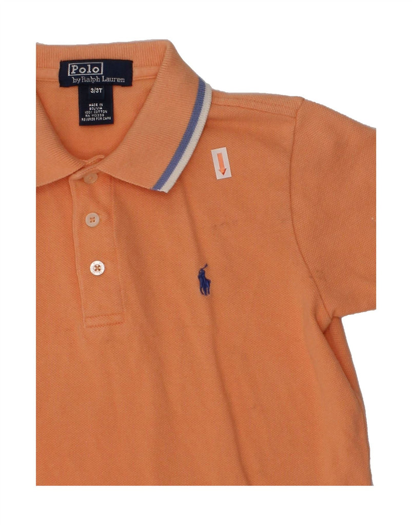 POLO RALPH LAUREN Boys Polo Shirt 2-3 Years Orange Cotton | Vintage Polo Ralph Lauren | Thrift | Second-Hand Polo Ralph Lauren | Used Clothing | Messina Hembry 
