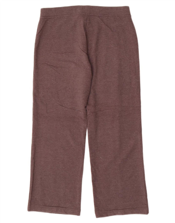 Marks & Spencer Womens Tracksuit Trousers UK 14 Large  Brown Cotton
