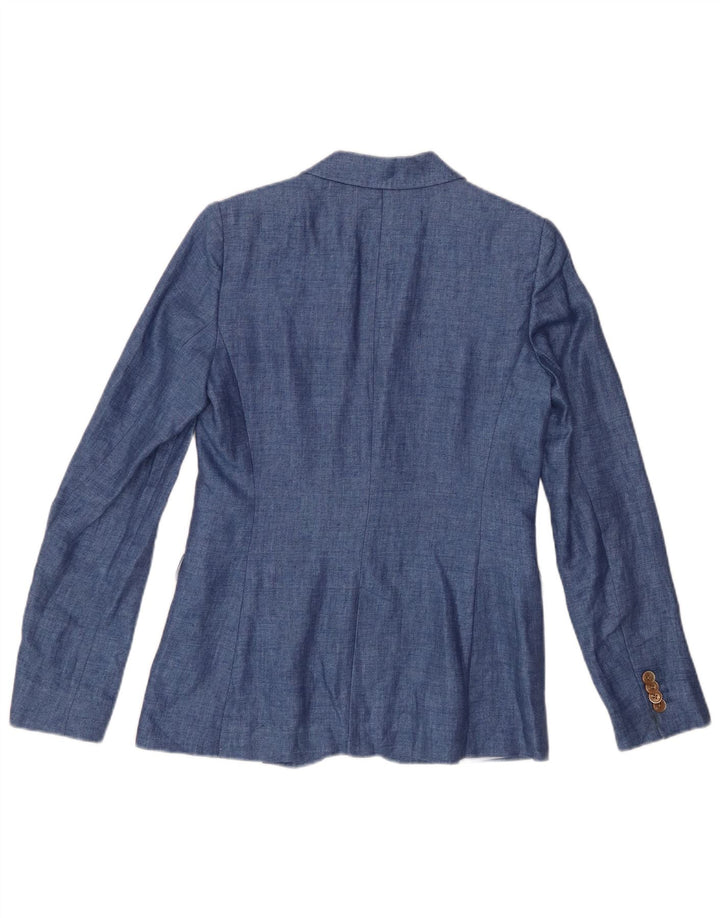 Massimo Dutti Womens 1 Button Blazer Jacket EU 36 XS Blue