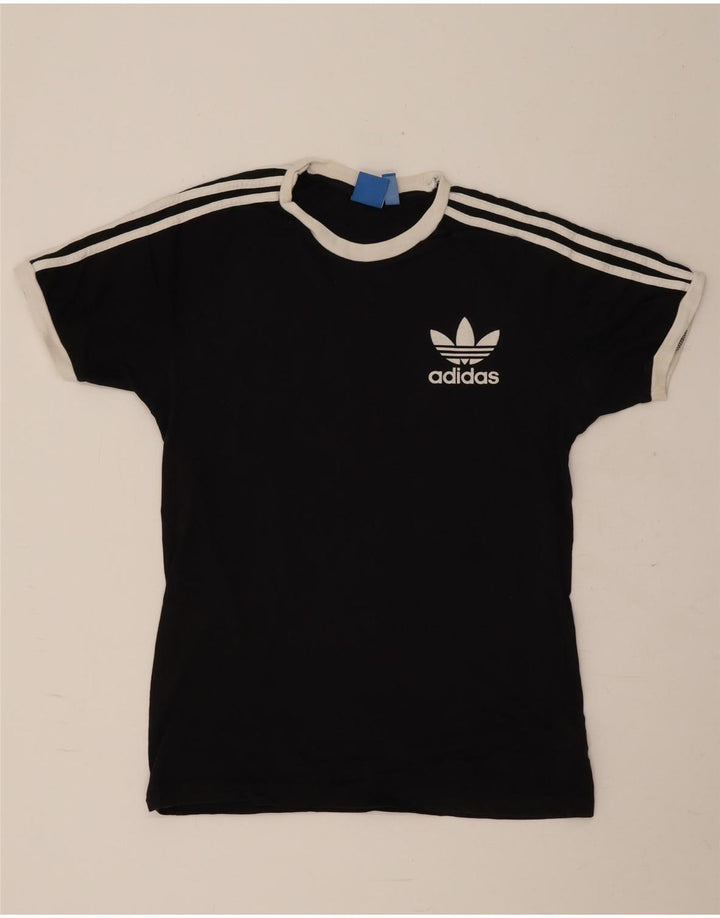 Adidas Mens Graphic T-Shirt Top Medium Black Cotton