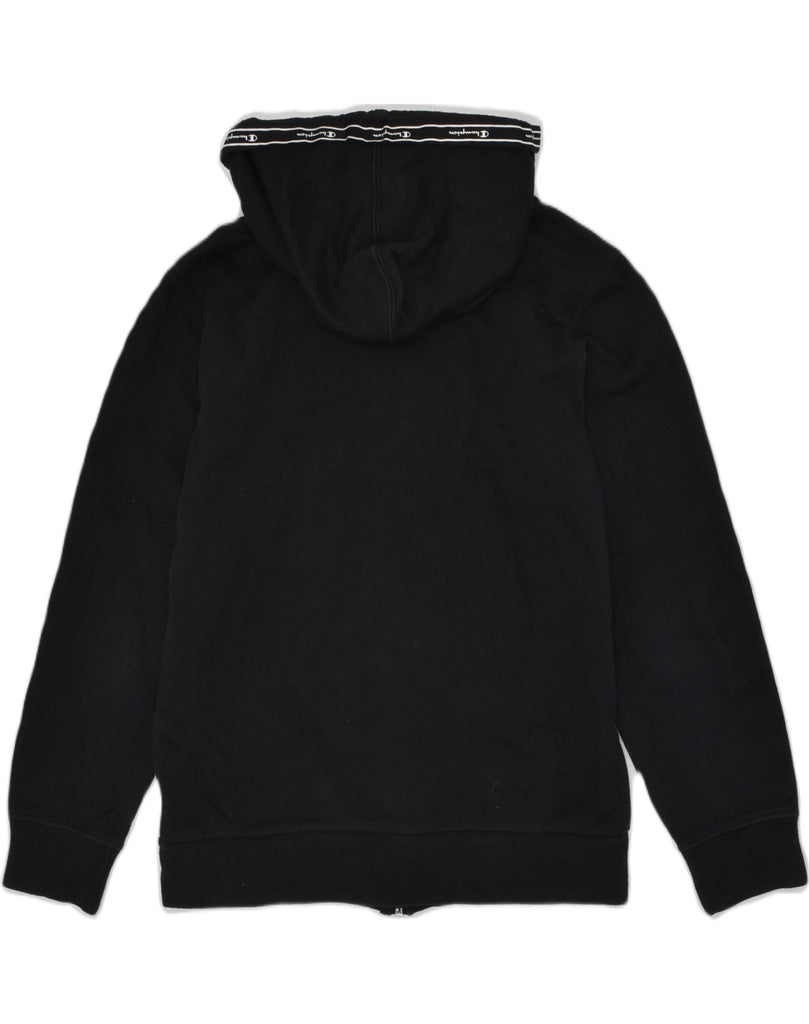 CHAMPION Boys Graphic Zip Hoodie Sweater 9-10 Years Medium Black Cotton | Vintage Champion | Thrift | Second-Hand Champion | Used Clothing | Messina Hembry 