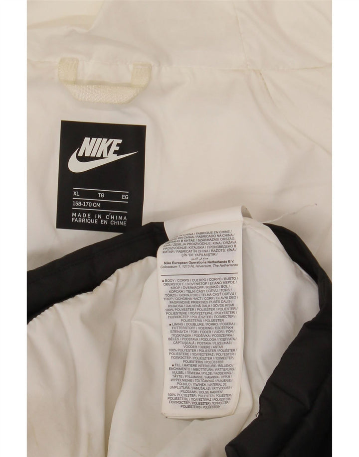 Nike Boys Hooded Padded Jacket 13-14 Years XL Multicoloured Colourblock