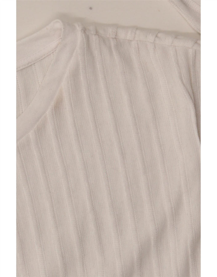 Marks & Spencer Womens Oversized Top Long Sleeve UK 10 Small White