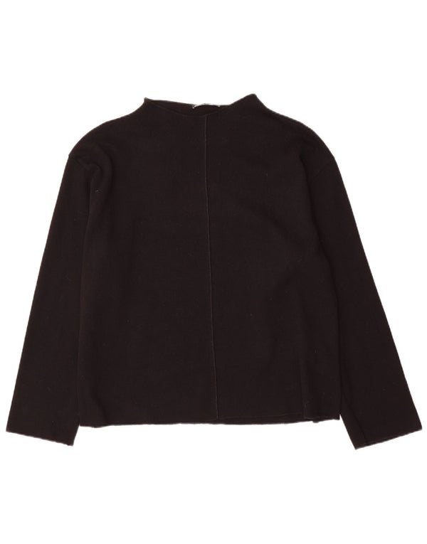 Zara Womens Turtle Neck Jumper Sweater UK 16 Large Black Cotton