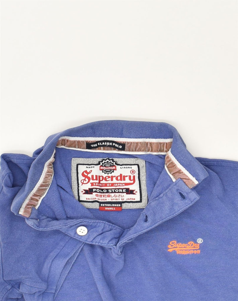 SUPERDRY Mens The Classic Polo Polo Shirt Small Blue Cotton | Vintage Superdry | Thrift | Second-Hand Superdry | Used Clothing | Messina Hembry 