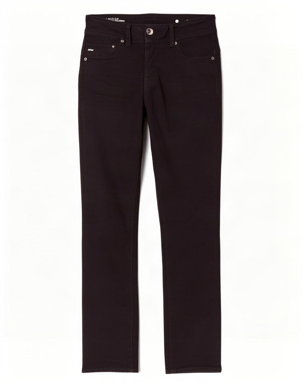 G-Star Womens Midge Saddle Straight Jeans W28 L30 Black Cotton