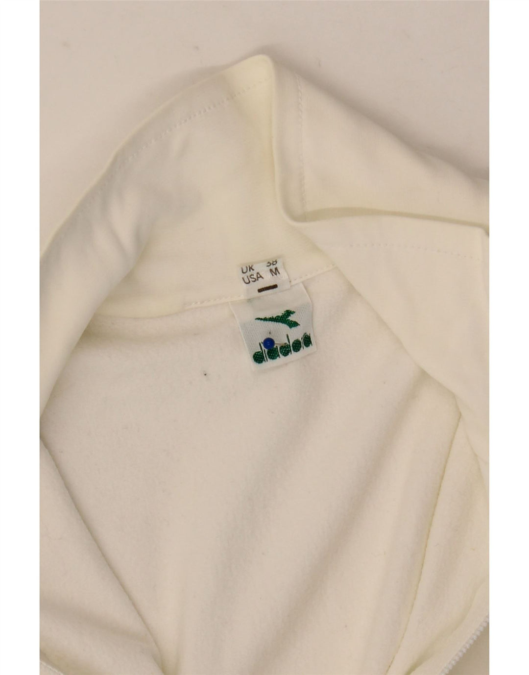 DIADORA Mens Tracksuit Top Jacket UK 38 Medium White