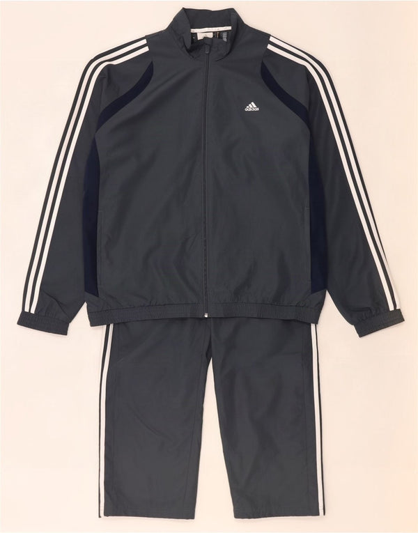 Adidas Mens Climalite Full Tracksuit UK 44/46 Large Grey Colourblock