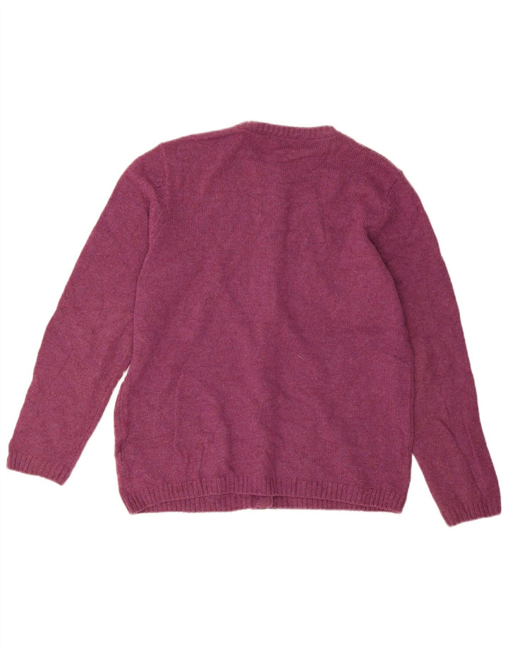 Marks & Spencer Womens Cardigan Sweater UK 12 Medium Purple Acrylic